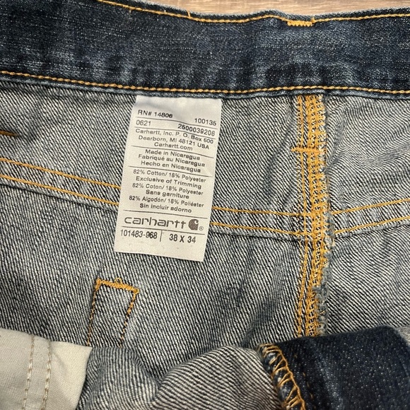 Carhartt Men's Blue Jeans 38x34 - Picture 6 of 8